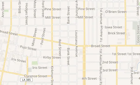 map of 1005 Broad St Lake Charles, LA 70601