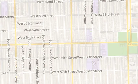 map of 2808 W 55th street Chicago, IL 60632