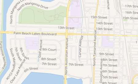 map of 1256-A Palm Beach Lakes Blvd. West Palm Beach, FL 33401