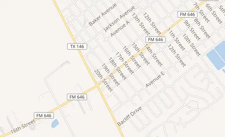 map of 1106 Grand Ave C Bacliff, TX 77518