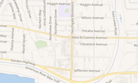 map of 2439 Northgate Blvd Sacramento, CA 95833