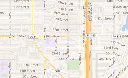 map of 1301 50th St Ste 12 Lubbock, TX 79412