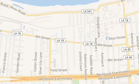 map of 5917 4th St Marrero, LA 70072