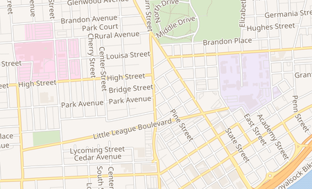 map of 620 Hepburn St Williamsport, PA 17701