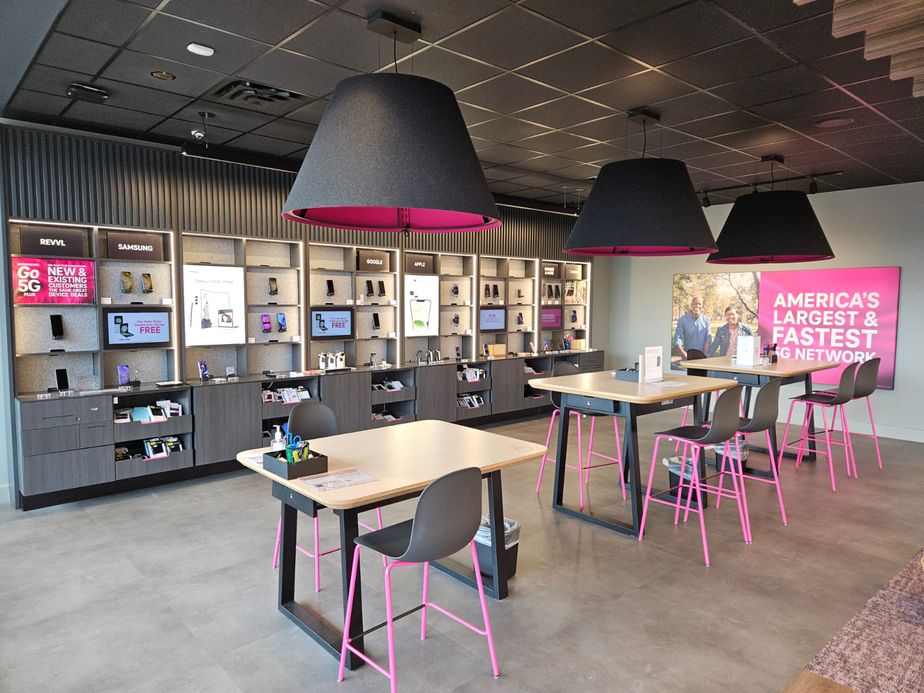 Interior photo of T-Mobile Store at Hamden Plaza, Hamden, CT