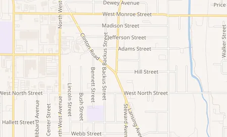 map of 1000 Lansing Ave Jackson, MI 49202
