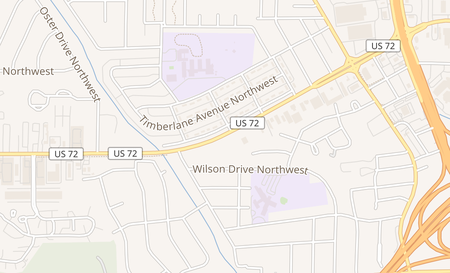 map of 2805 University Dr NW Huntsville, AL 35816