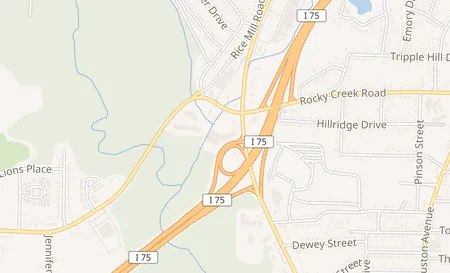 map of 1421-A Rocky Creek Rd Macon, GA 31206
