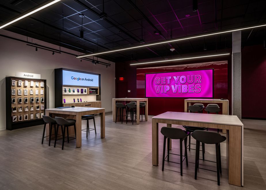 Interior photo of T-Mobile Store at Alderwood Mall, Lynnwood, WA