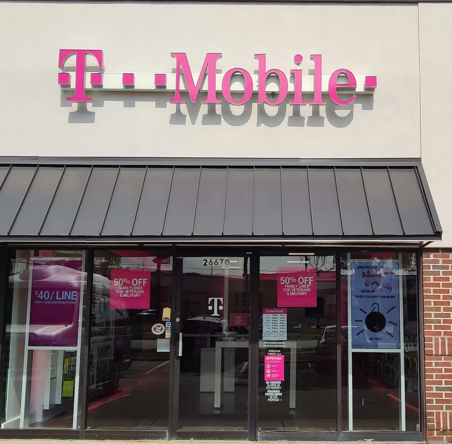 Exterior photo of T-Mobile store at Telegraph Rd & Matilda Ave, Flat Rock, MI