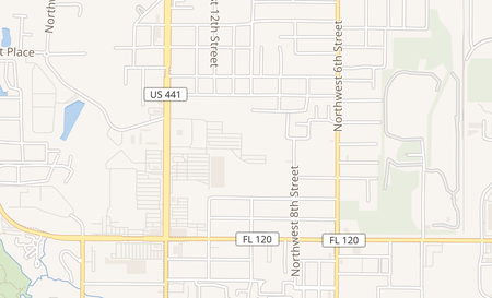 map of 2801 NW 13th St Gainesville, FL 32609