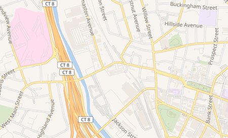 map of 649 W Main Street Waterbury, CT 06702