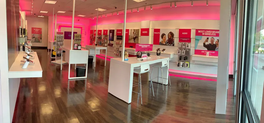 Interior photo of T-Mobile Store at Fishers Landing, Vancouver, WA