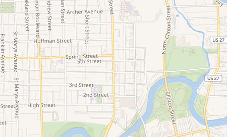 map of 1518 N Wells St FtWayne Fort Wayne, IN 46808