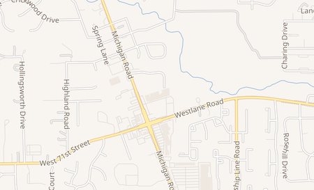 map of 7243 N Michigan Rd Indianapolis, IN 46268