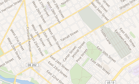 map of 2715 N Market St Unit 3 Wilmington, DE 19802