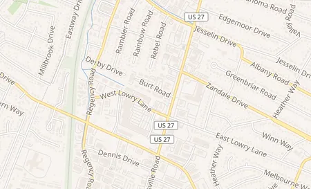 map of 126 Burt Rd. Lexington, KY 40503