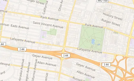 map of 1644 S Jefferson Ave Saint Louis, MO 63104