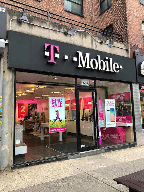  Exterior photo of T-Mobile store at Myrtle Ave & Waverly Ave, Brooklyn, NY 