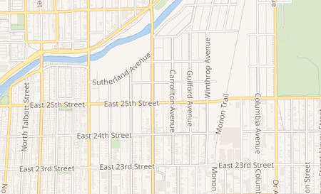 map of 2501 N. College Ave. Indianapolis, IN 46205