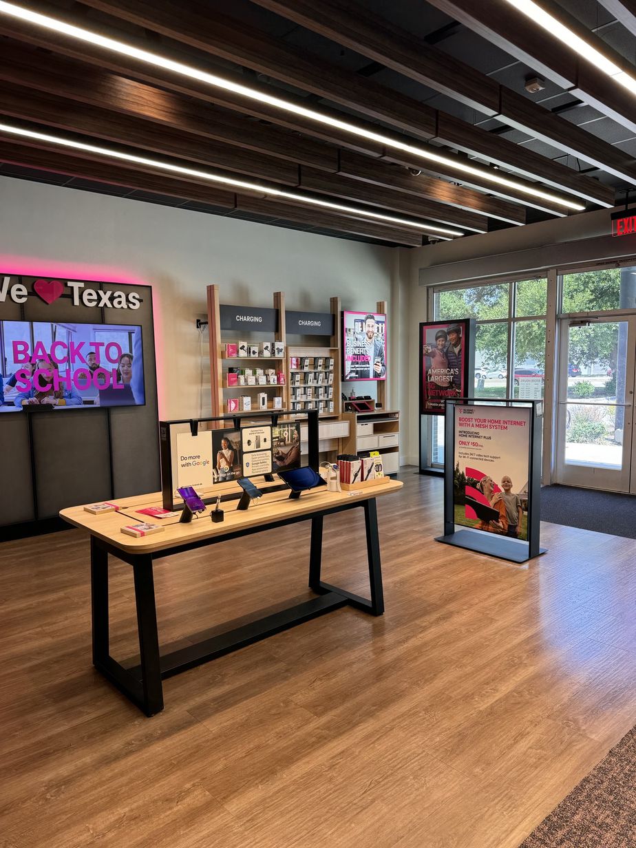 Interior photo of T-Mobile Store at E Round Grove Rd & Vista Ridge Mall, Lewisville, TX