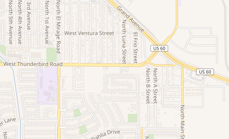map of 12013 W Thunderbird Rd. Ste C El Mirage, AZ 85335