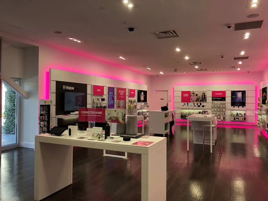 Interior photo of T-Mobile Store at Hillsdale Mall, San Mateo, CA