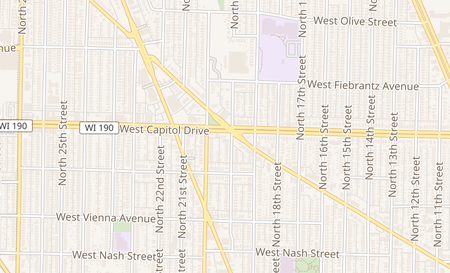 map of 1951 W. Capitol Drive Milwaukee, WI 53206
