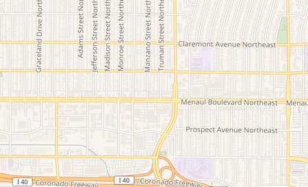 map of 5007 Menaul Blvd NE Albuquerque, NM 87110