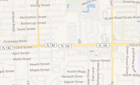 map of 7945 103rd St Ste 7 Jacksonville, FL 32210