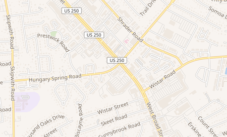 map of 2747 Hungary Spring Road Richmond, VA 23294