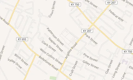 map of 2135 Argillite Rd 7 Flatwoods, KY 41139