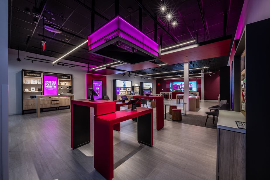 Interior photo of T-Mobile Store at Alderwood Mall, Lynnwood, WA