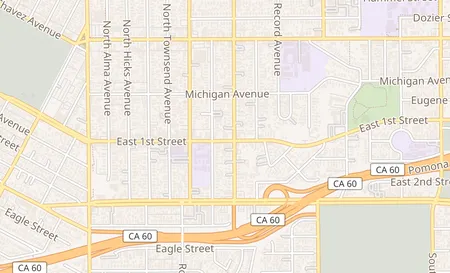 map of 3757 East 1st Street Los Angeles, CA 90063