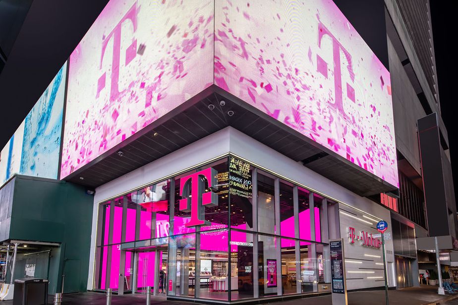 Interior photo of T-Mobile Store at Times Square, New York, NY