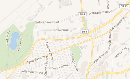 map of 2225 N Verity Pkwy Middletown, OH 45042