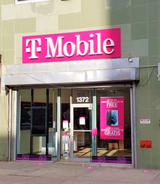 Exterior photo of T-Mobile store at Metropolitan Ave & Mcgraw Ave, Bronx, NY
