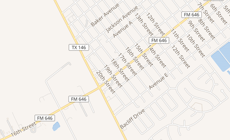 map of 1106 Grand Ave C Bacliff, TX 77518