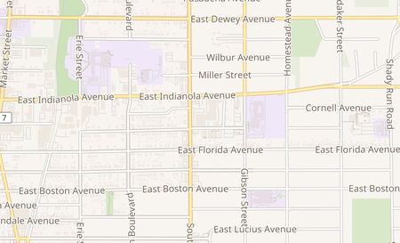 map of 2727 South Ave Youngstown, OH 44502