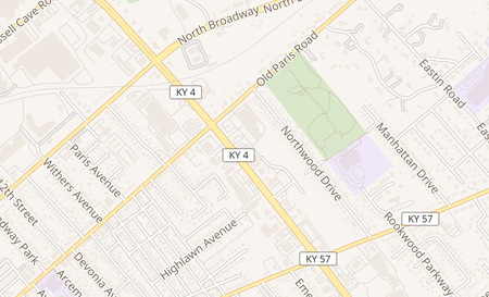 map of 135 East New Circle Road Lexington, KY 40505