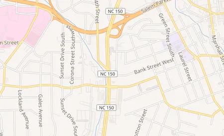 map of 387 Peters Creek Pkwy Winston Salem, NC 27101