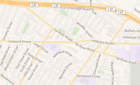 map of 3759 Leopard St Corpus Christi, TX 78408