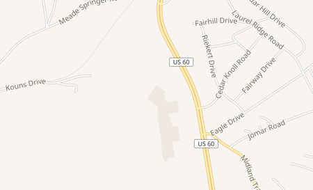 map of 10699 US 60 Ashland, KY 41102