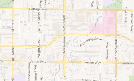 map of 1830 Fulton Ave Sacramento, CA 95825
