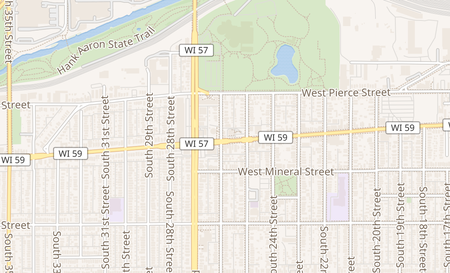 map of 2536 W National Ave Milwaukee, WI 53204