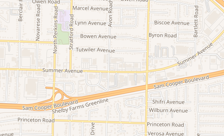 map of 5040 Summer Ave Memphis, TN 38122