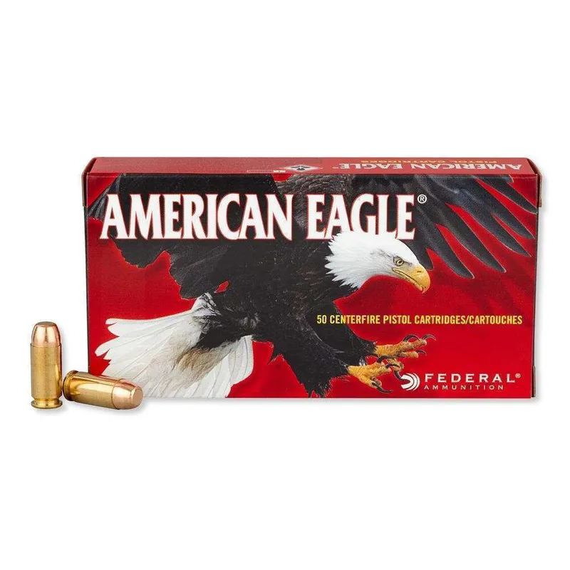 Federal American Eagle .40 S&W Ammunition 50 Rounds FMJ 165 Grains AE40R3 - Federal