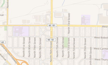 map of 5928 N 76th St Milwaukee, WI 53218