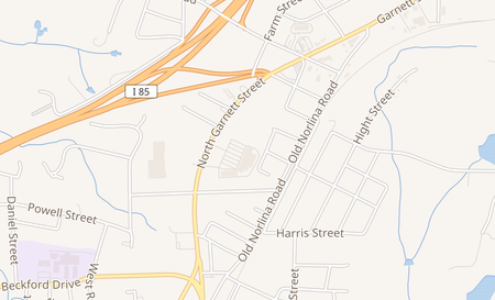 map of 1646 N. Garnett St. Henderson, NC 27536