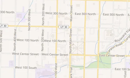 map of 33 W 100 N. Logan, UT 84321